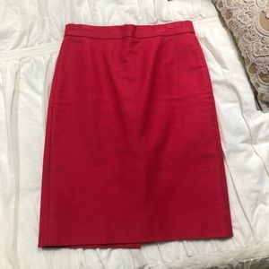 J Crew Pinkish Red No 2 Pencil Skirt